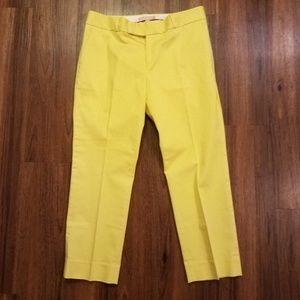 Banana Republic Yellow Sloan Slacks